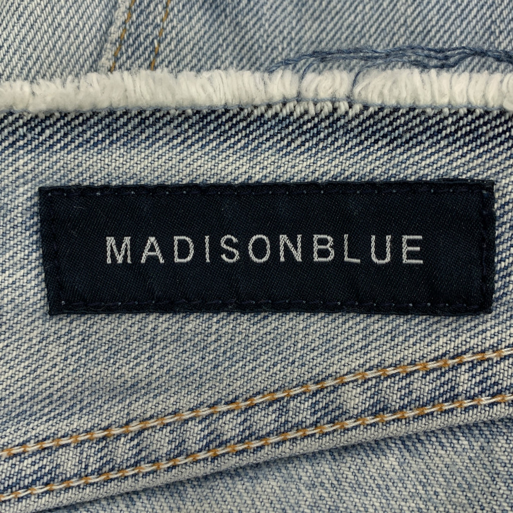 MADISON BLUE / マディソンブルー | ヴィンテージ加工 カットオフ バックスリット デニムスカート | 00 | インディゴ | レディース