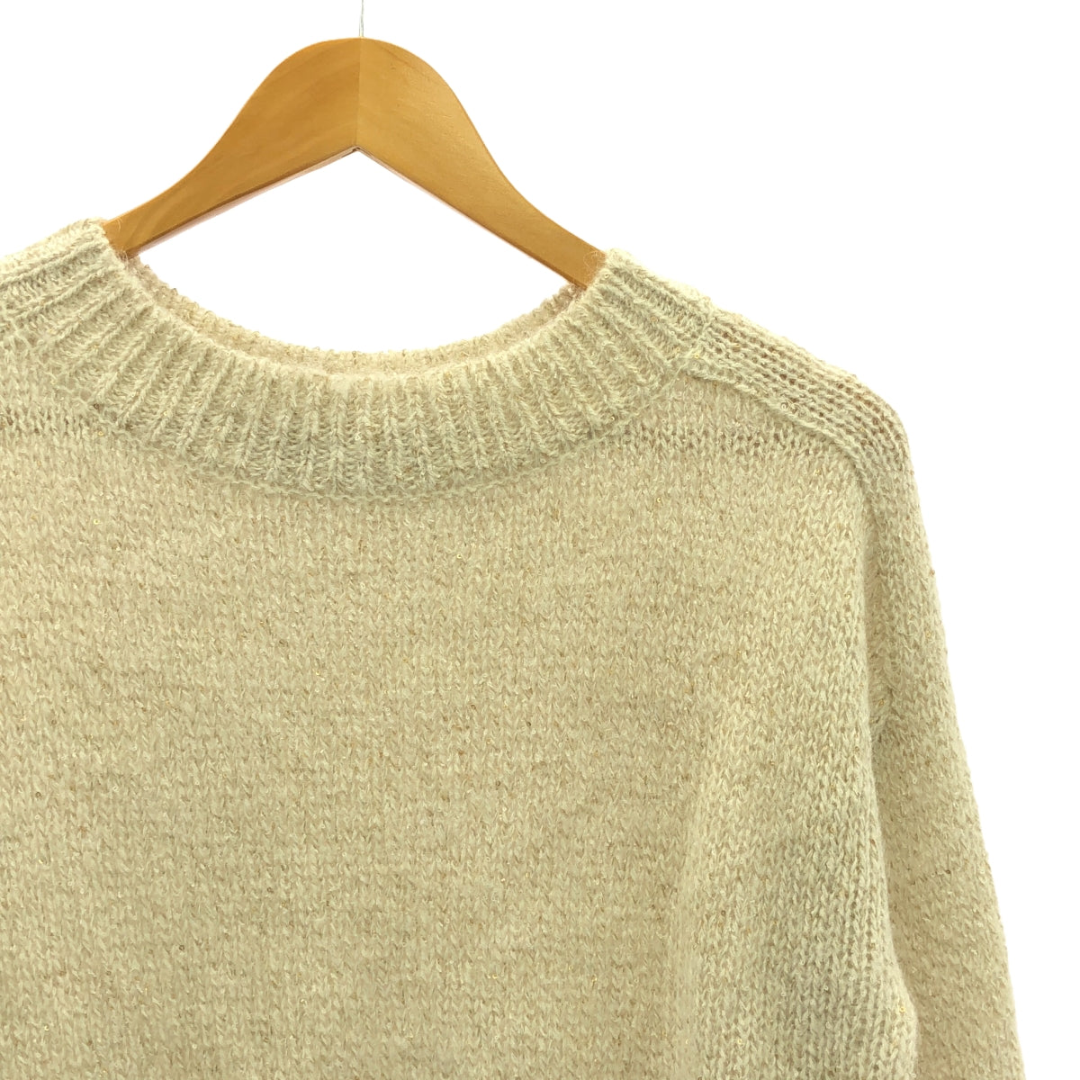 martinique / 마르티니크 | 스팽글 보트 넥 니트 | F | 아이보리 | 여성