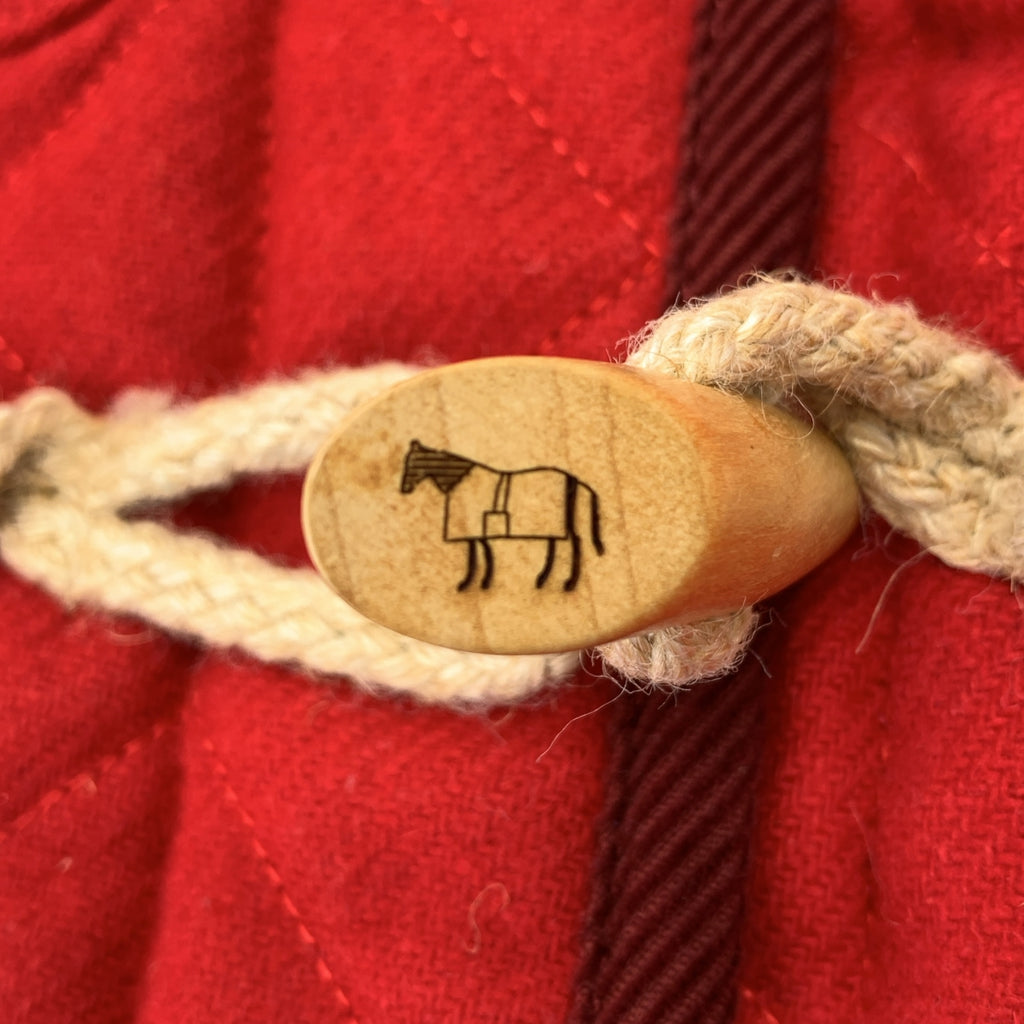 LAVENHAM | 羊毛絎縫連帽大衣 | S碼 | 紅色 | 女款