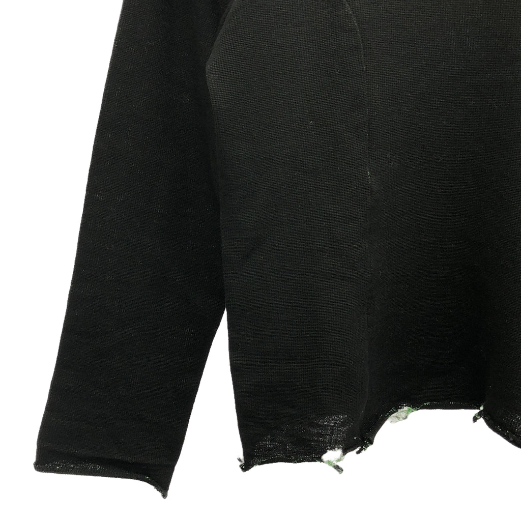 JUNYA WATANABE COMME des GARCONS / 준야와타나베 | 2002AW | 데미지 가공 라메 혼 울 니트 | 블랙 / 그린 |