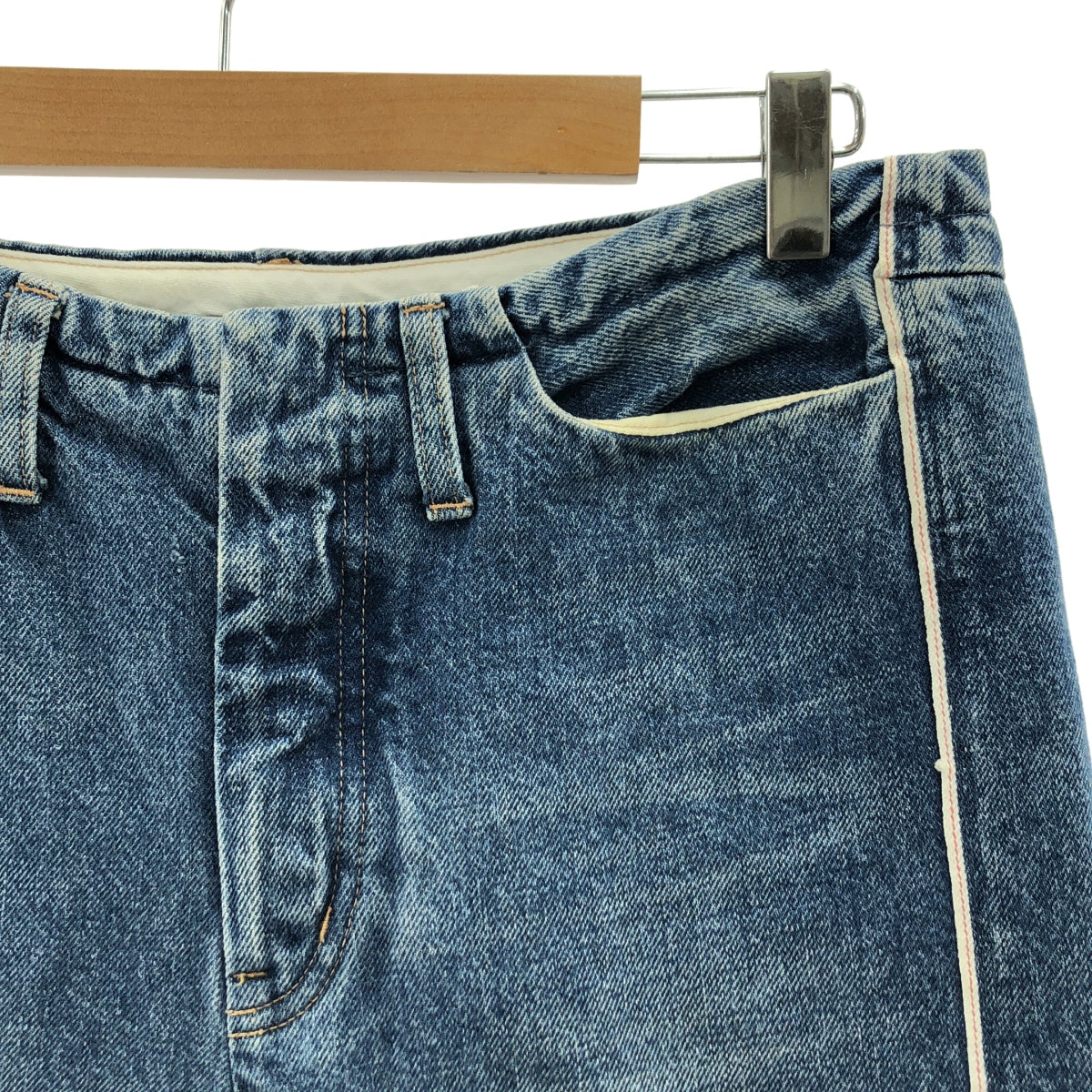 TANAKA / 타나카 | THE SELVEDGE JEAN TROUSERS 세르빗치 사이드라인 데님 팬츠 | 27 |
