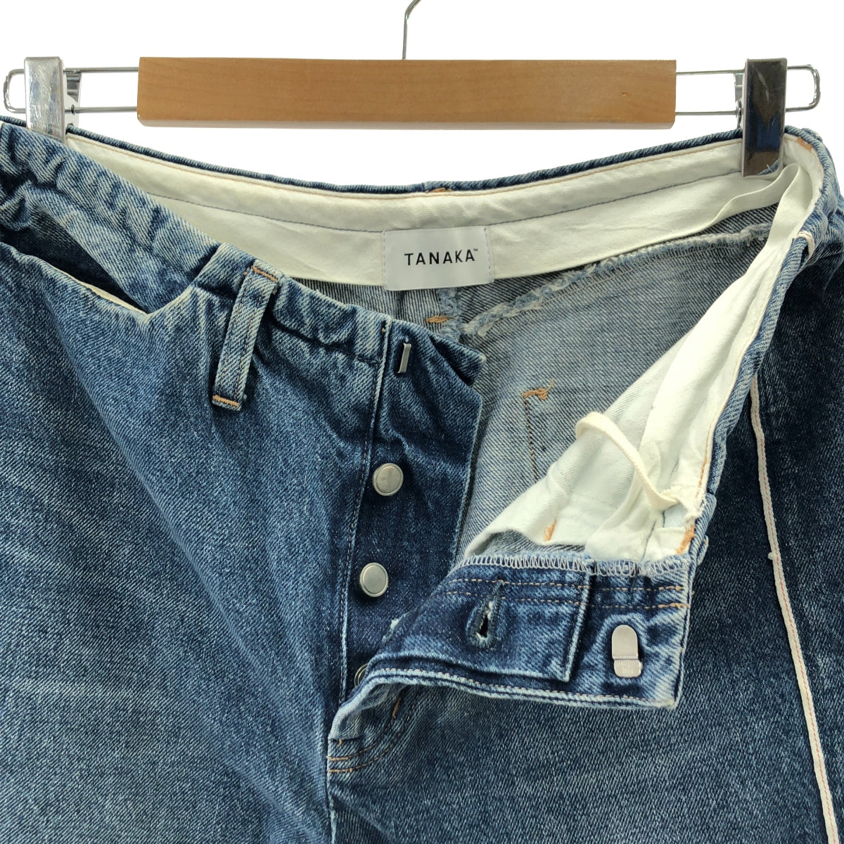 TANAKA / 타나카 | THE SELVEDGE JEAN TROUSERS 세르빗치 사이드라인 데님 팬츠 | 27 |