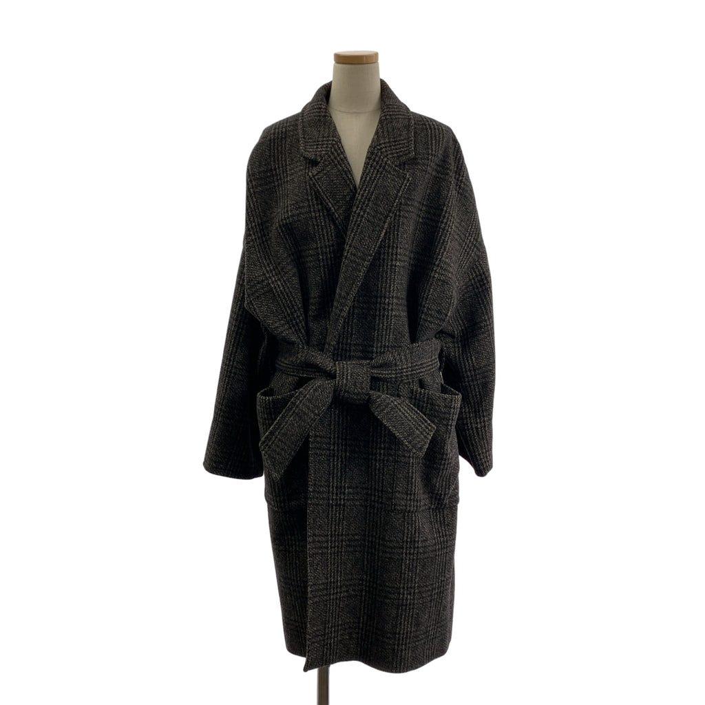ALLSAINTS | LARA 格紋羊毛繫帶大衣 | M碼 | 女款