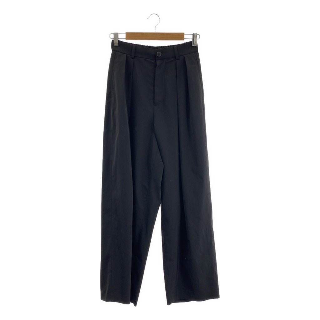conte / コンテ | タック イージー テーパードワイドパンツ | 36 | ブラック | レディース