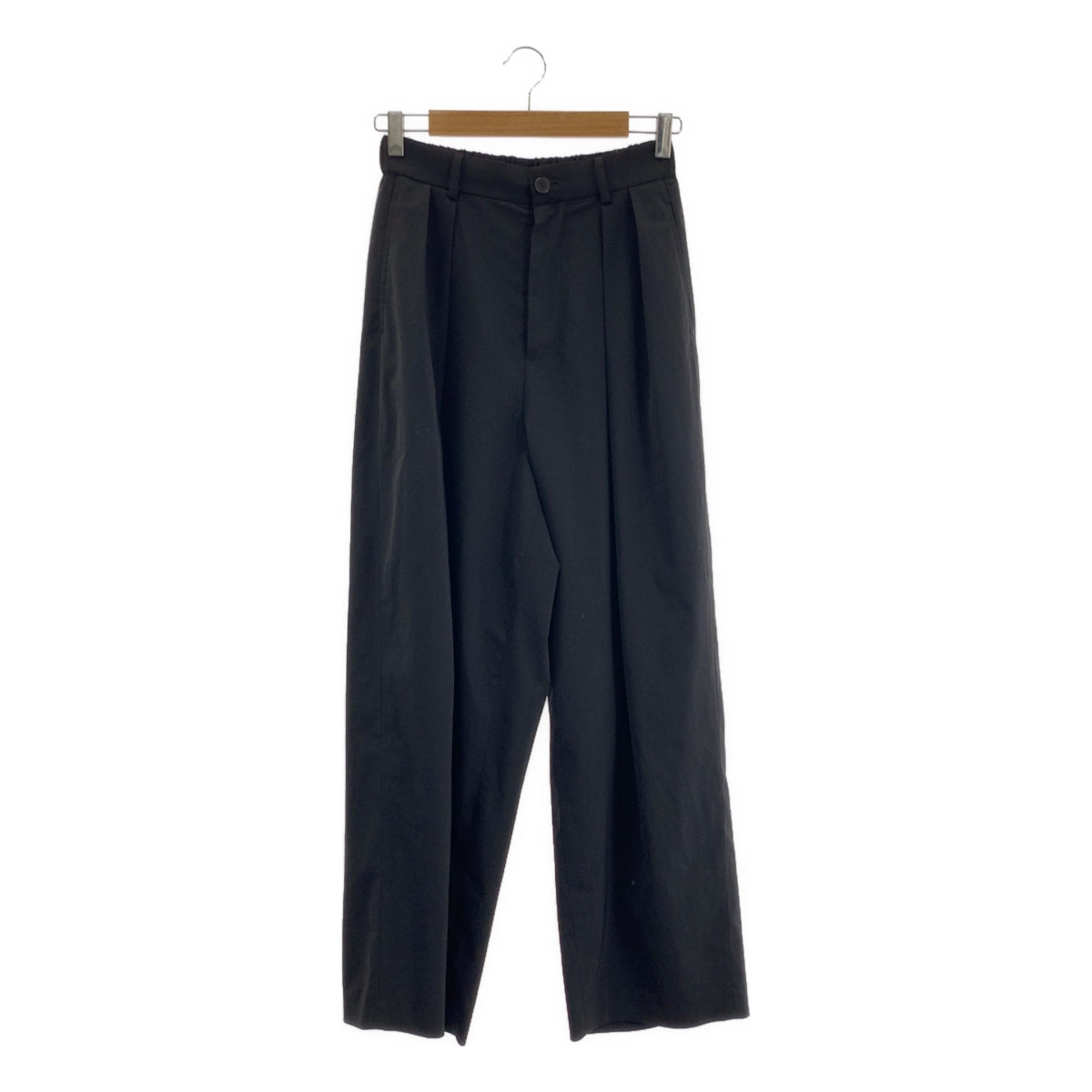 conte / コンテ | タック イージー テーパードワイドパンツ | 36 | ブラック | レディース