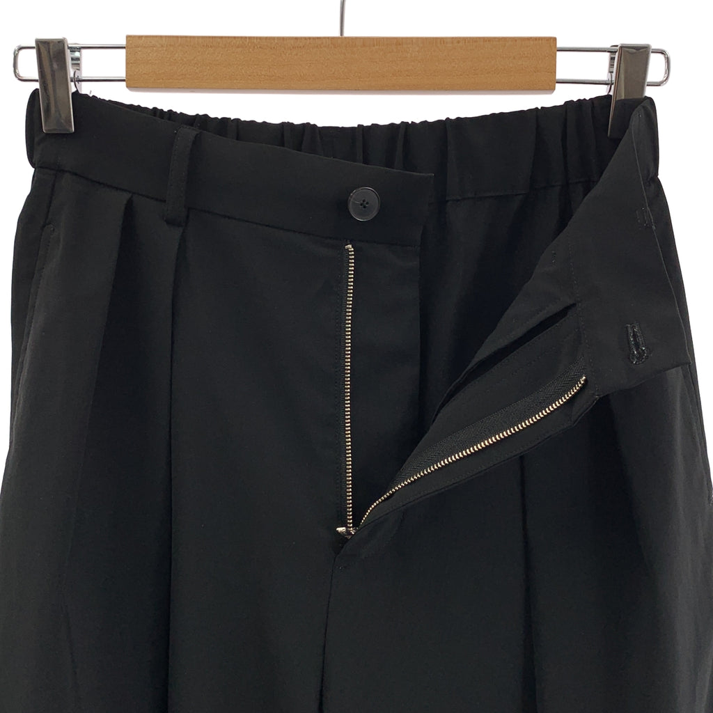 conte / コンテ | タック イージー テーパードワイドパンツ | 36 | ブラック | レディース