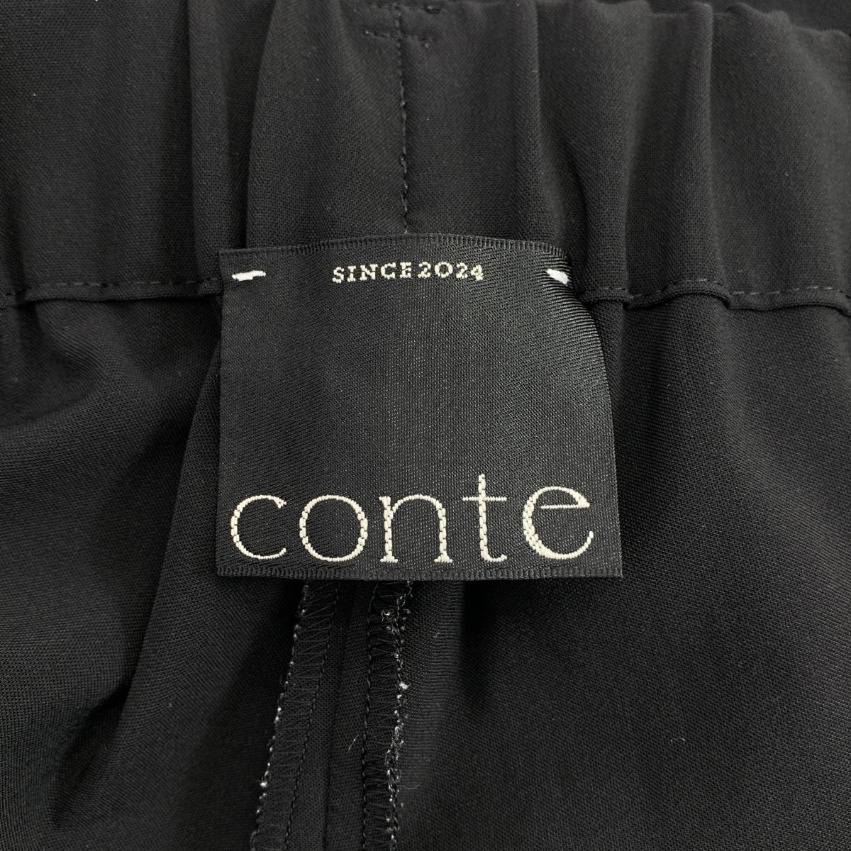 conte / コンテ | タック イージー テーパードワイドパンツ | 36 | ブラック | レディース