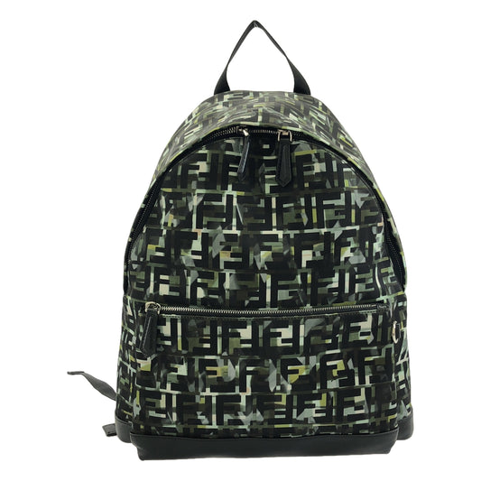 [Good Condition] FENDI | NYLON STAMP CAMOUFF Backpack | NERO+MULTI/SILVER | Men's