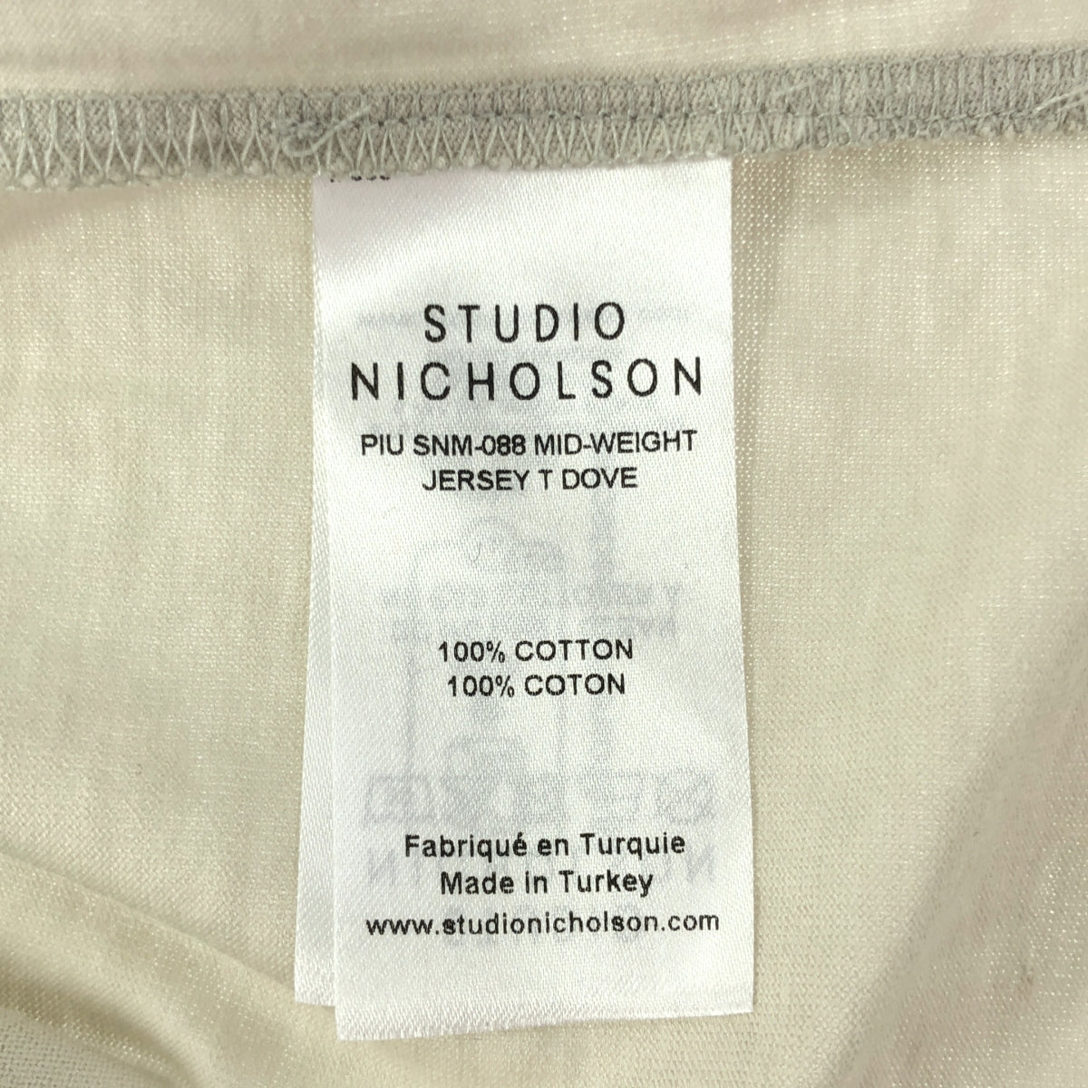 Studio Nicholson / 스튜디오 니콜슨 | MID WEIGHT JERSEY T-SHIRT 미드 웨이트 저지 오버 사이즈 T 셔츠 | S | 남성