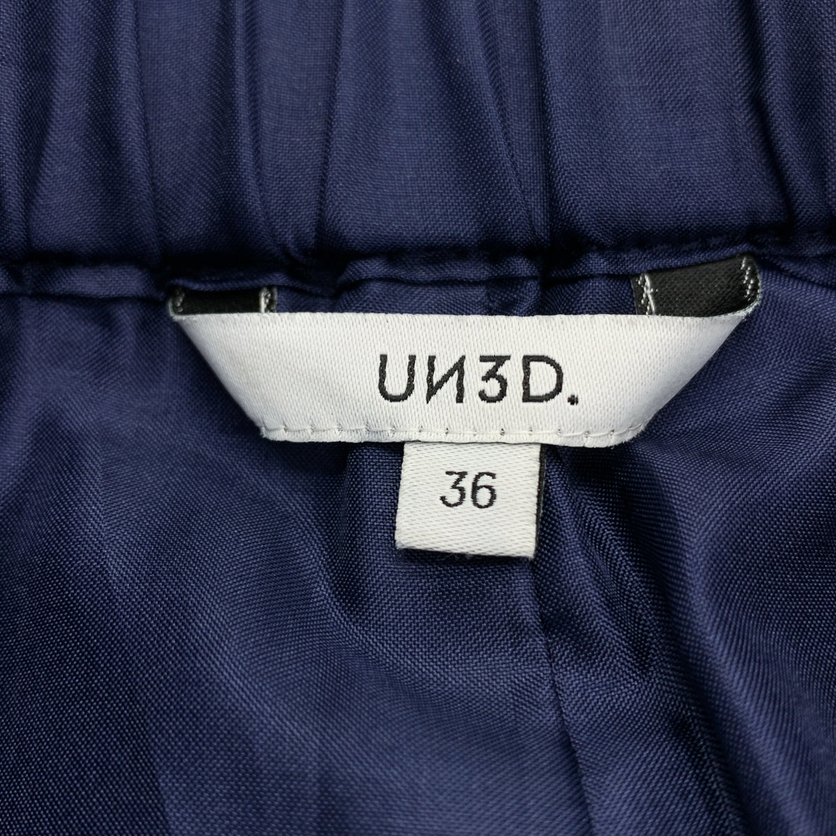 【美品】  UN3D / アンスリード | ORIGAMI PLEATS PT / オリガミプリーツワイドパンツ | 36 | ネイビー | レディース