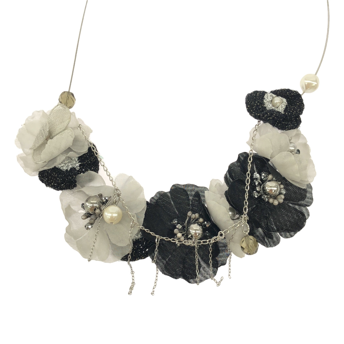 【美品】  rurumu: / 縷縷夢兎るるむう | アトリエ染花 フラワー装飾 ネックレス | black | レディース