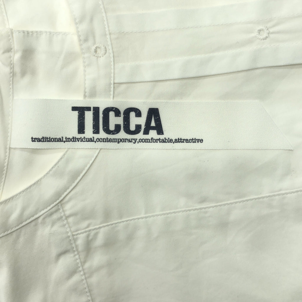 TICCA / ティッカ | スタンドカラー コットン プルオーバー ブラウス | F | ホワイト | レディース