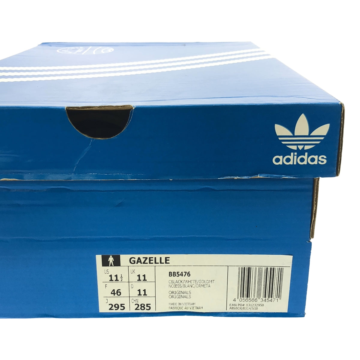 阿迪達斯 | 2022 | GAZELLE 絨面革運動鞋 | 29.5 | 黑/白 | 男款