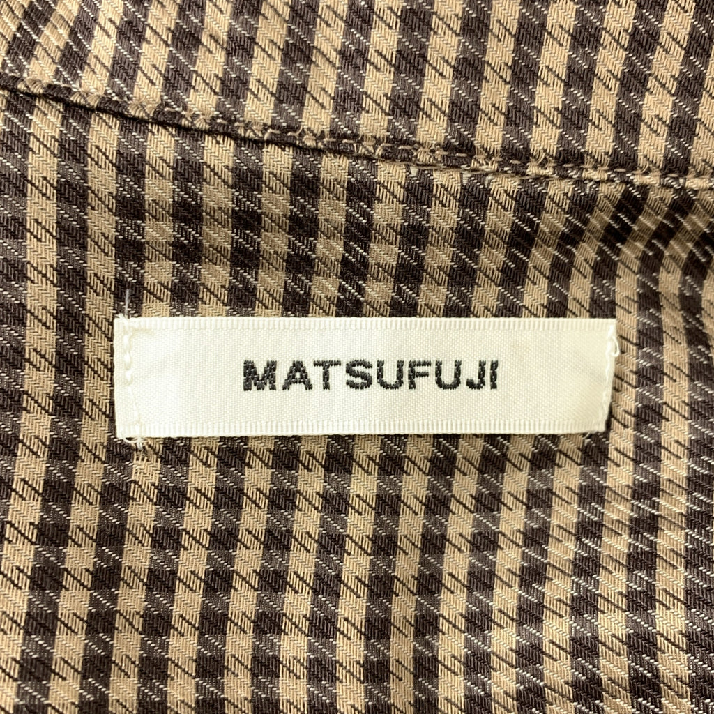 MATSUFUJI / マツフジ | キュプラ チェック ユーティリティ シャツ | 3 | メンズ