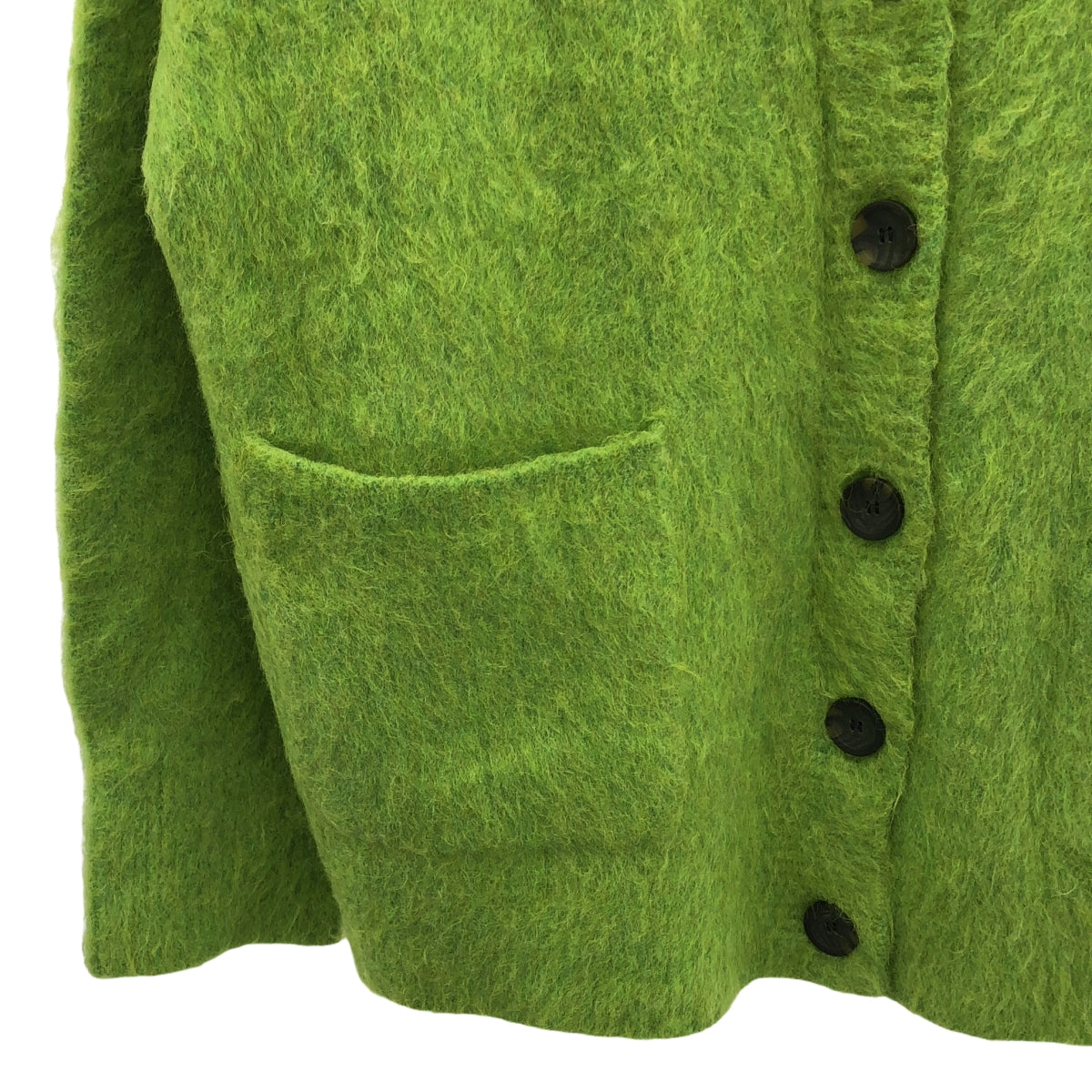 乾淨整潔 | 2023AW | 羊駝毛混紡V領衫 | F | 淺綠色 | 女款