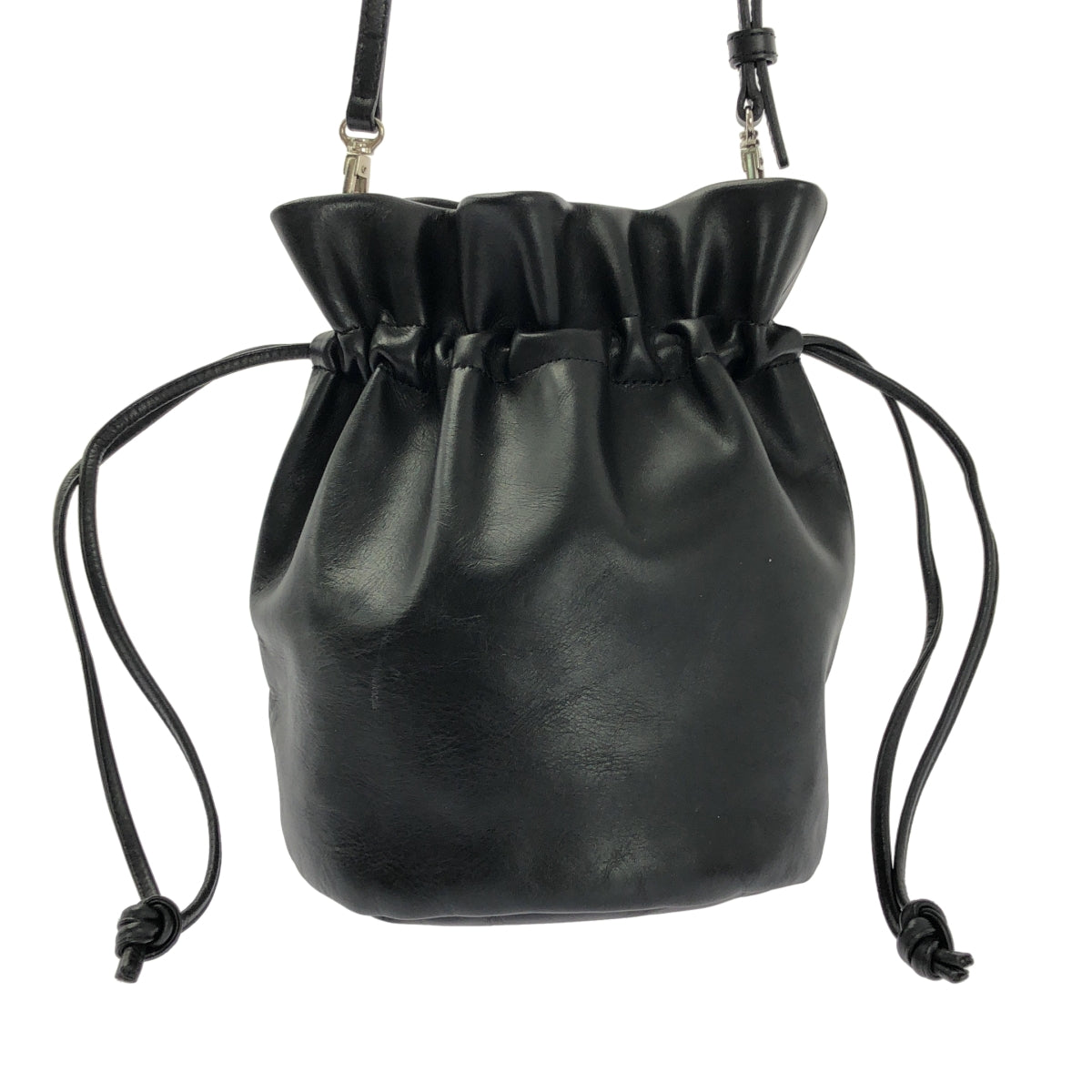 Rich I / リッチアイ | CYLINDER LEATHER PURSE BAG レザー 巾着 ショルダーバッグ |