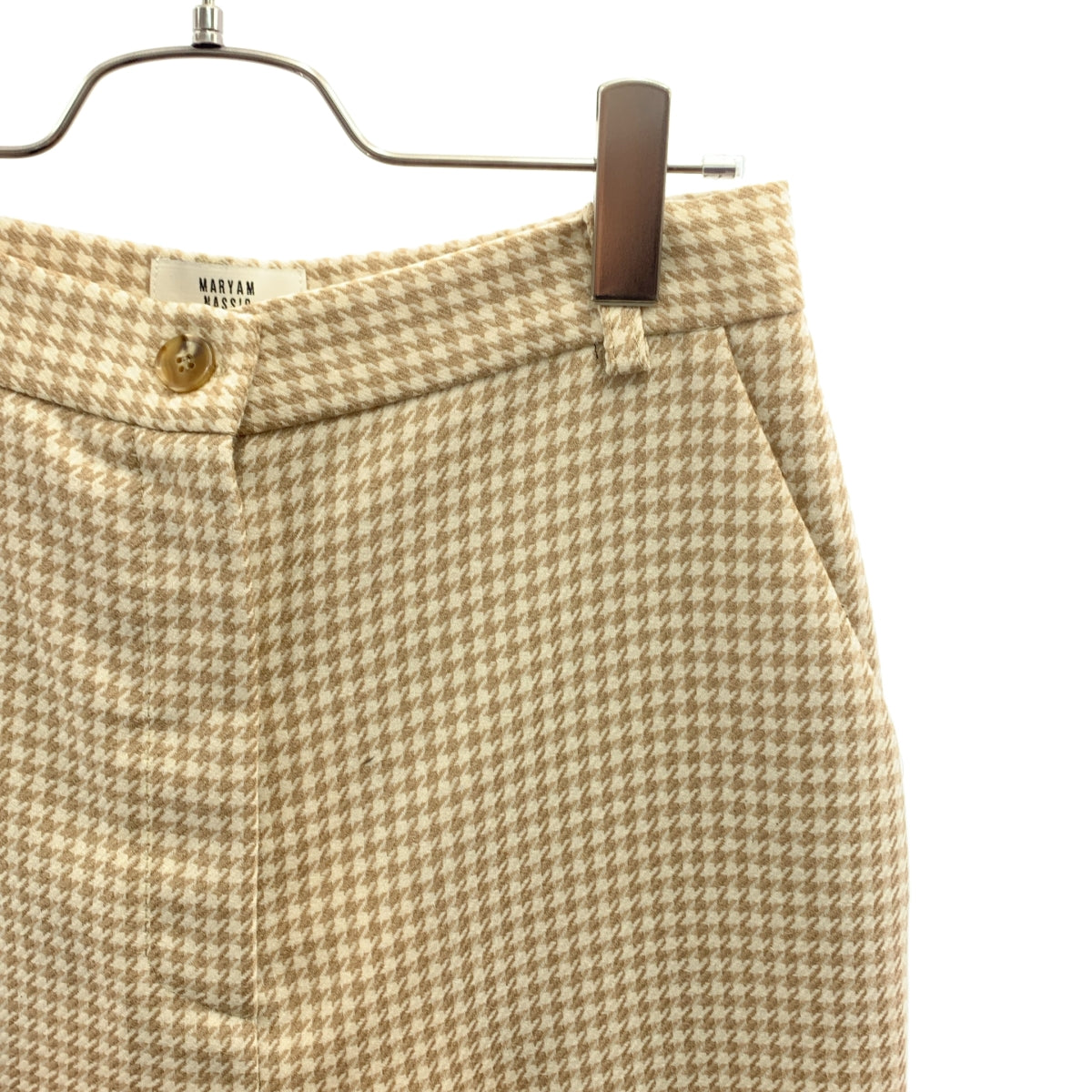 MARYAM NASSIR ZADEH / マリアム・ナッシアー・ザデー | ウール 千鳥格子柄 ストレートパンツ | 6 | レディース
