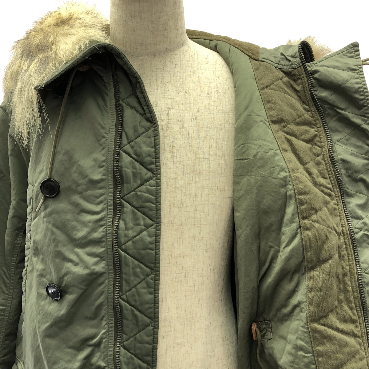 visvim / Visvim | VALDEZ COAT (WOOL PILE) / Military coat hoodie / Detachable fur | 1 | Men's