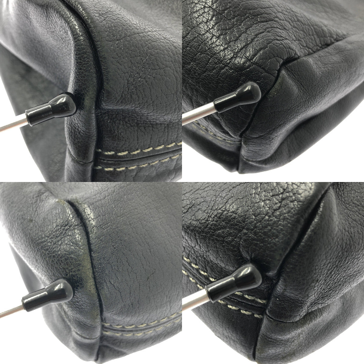 miu miu / 뮤 뮤 | 스티치 가죽 토트 백 |