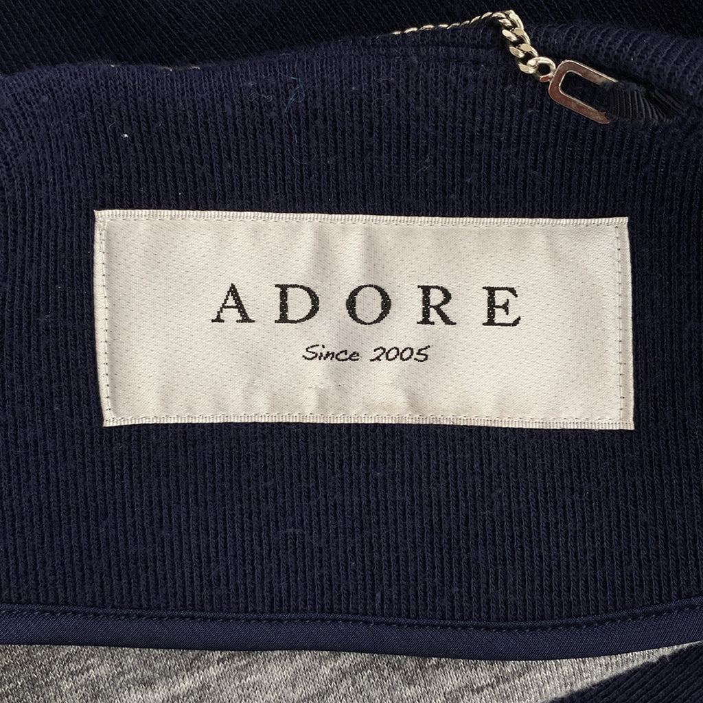 ADORE / 아도어 | 노 컬러 미디 코트 | 36 | 네이비 | 여성