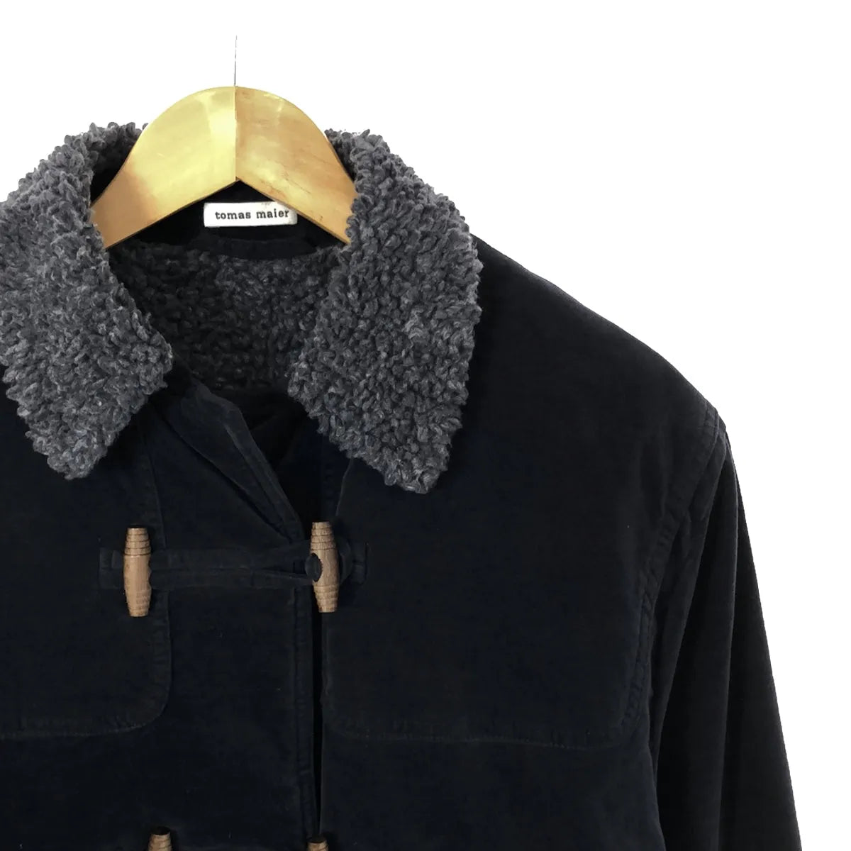 tomas maier  / トーマスマイヤー | コットンベロア 裏ボア ダッフルコート | 2 | ネイビー | レディース