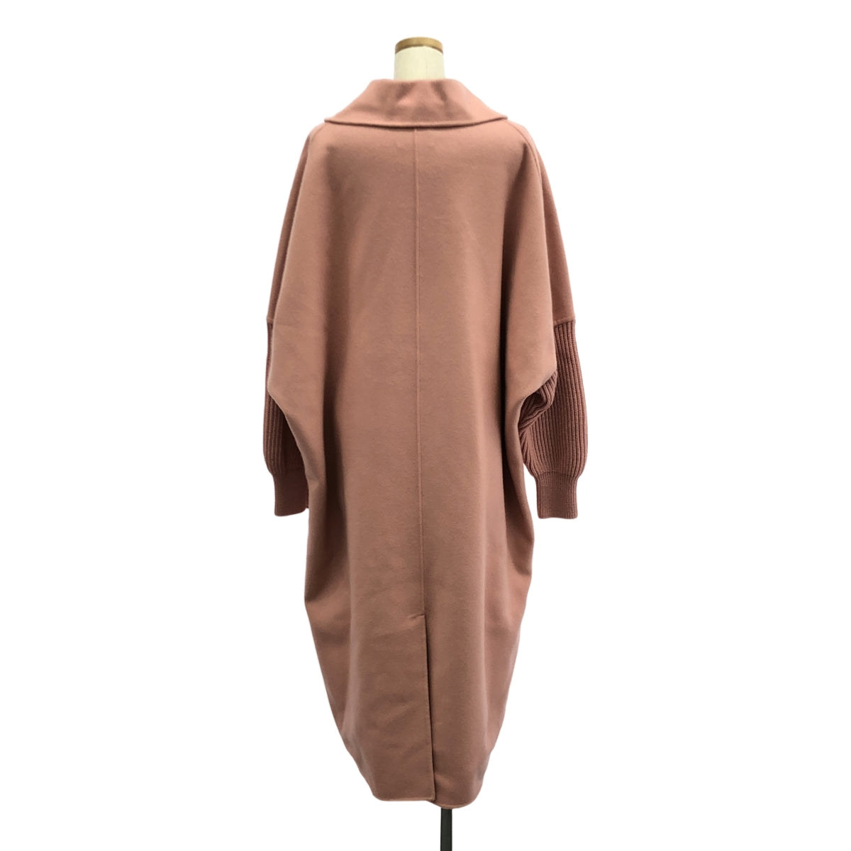 【美品】  mtmodelist / エムティーモデリスト | 2023AW | ロンハーマン別注 River Melton Rib Knit Sleeve Long Coat メルトンロングコート | FREE | ピンク | レディース
