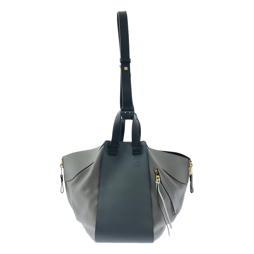 LOEWE | HAMMOCK / 中號小牛皮兩用包 | 灰色/黑色 | 女款