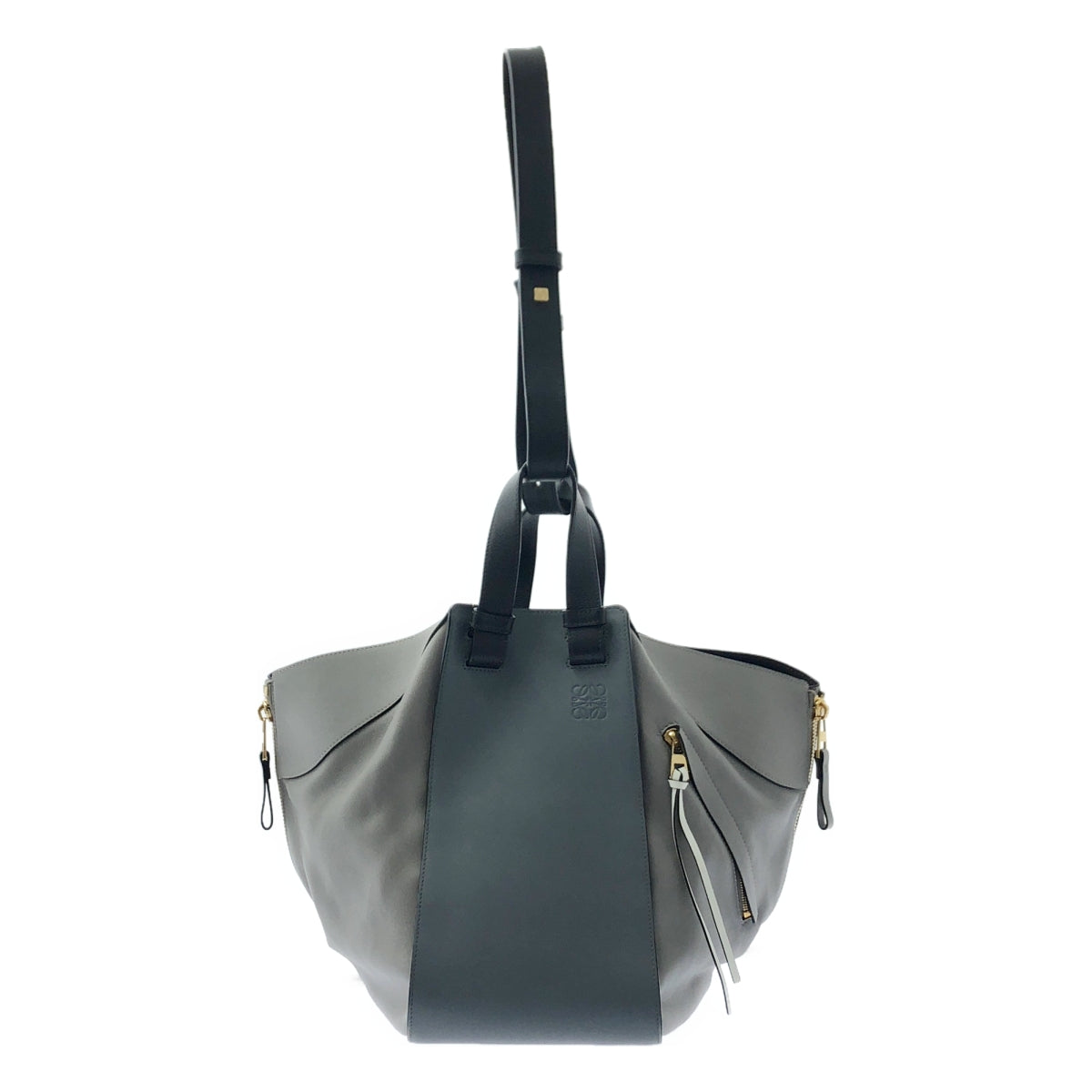 LOEWE / 로에베 | HAMMOCK 해먹 / 미디엄 송아지 2way 가방 | 그레이계/블랙 | 여성