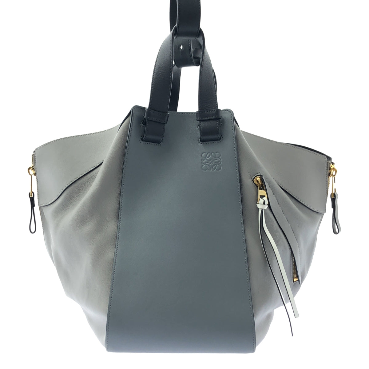 LOEWE / 로에베 | HAMMOCK 해먹 / 미디엄 송아지 2way 가방 | 그레이계/블랙 | 여성