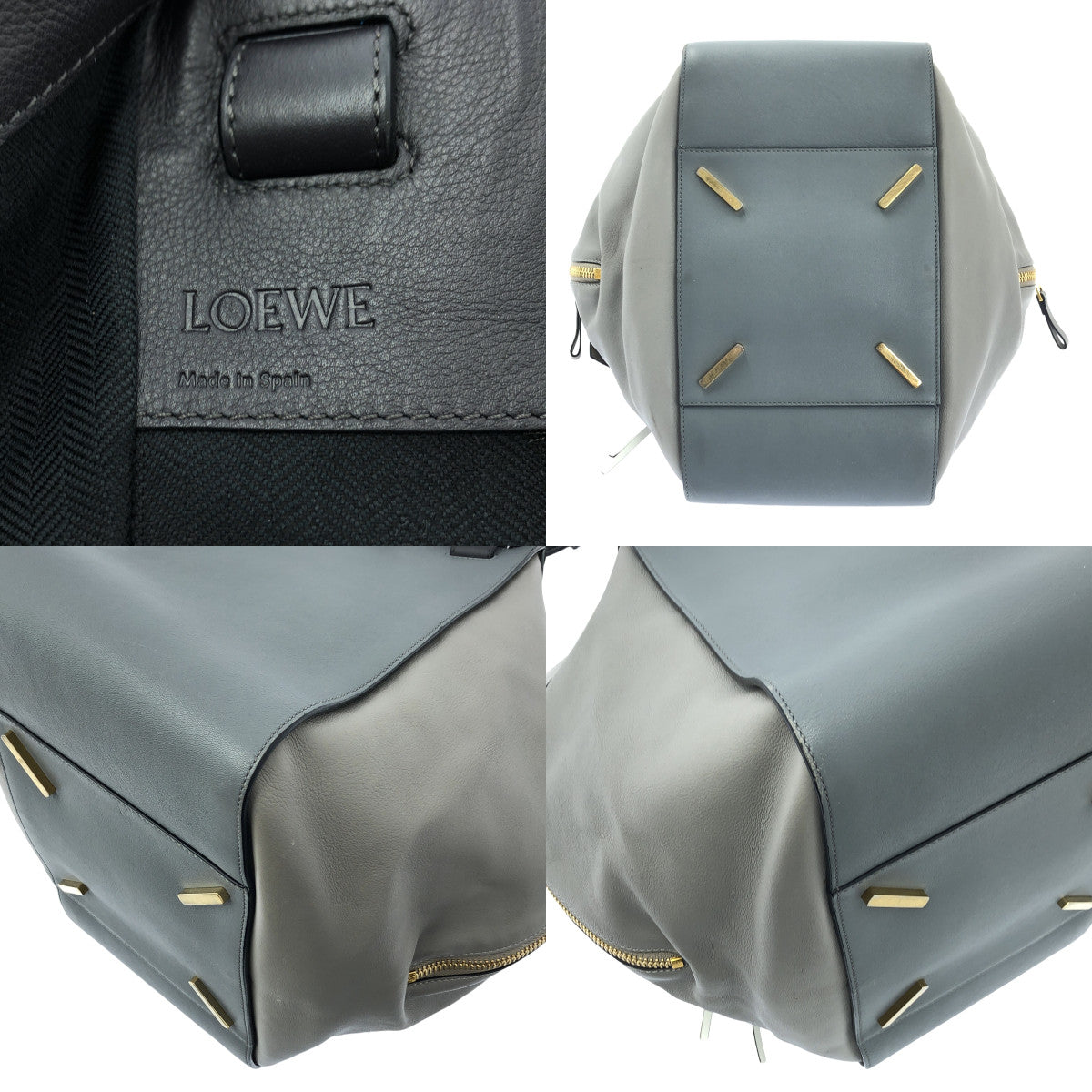 LOEWE / 로에베 | HAMMOCK 해먹 / 미디엄 송아지 2way 가방 | 그레이계/블랙 | 여성