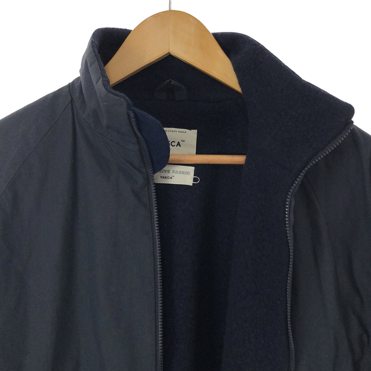 YAECA / ヤエカ | Stand Collar Zip Blouson ウールライニング ...