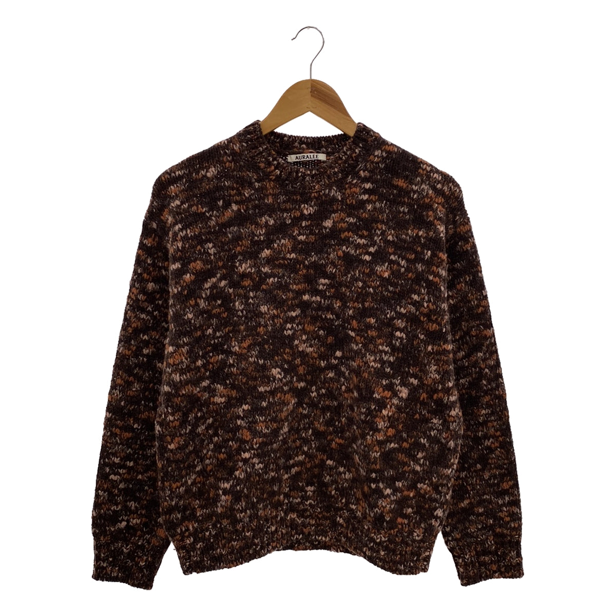 【美品】  AURALEE / オーラリー | 2022AW | WOOL MIX COLOR SLUB YARN KNIT ニット | 1 | ミックスブラウン | レディース