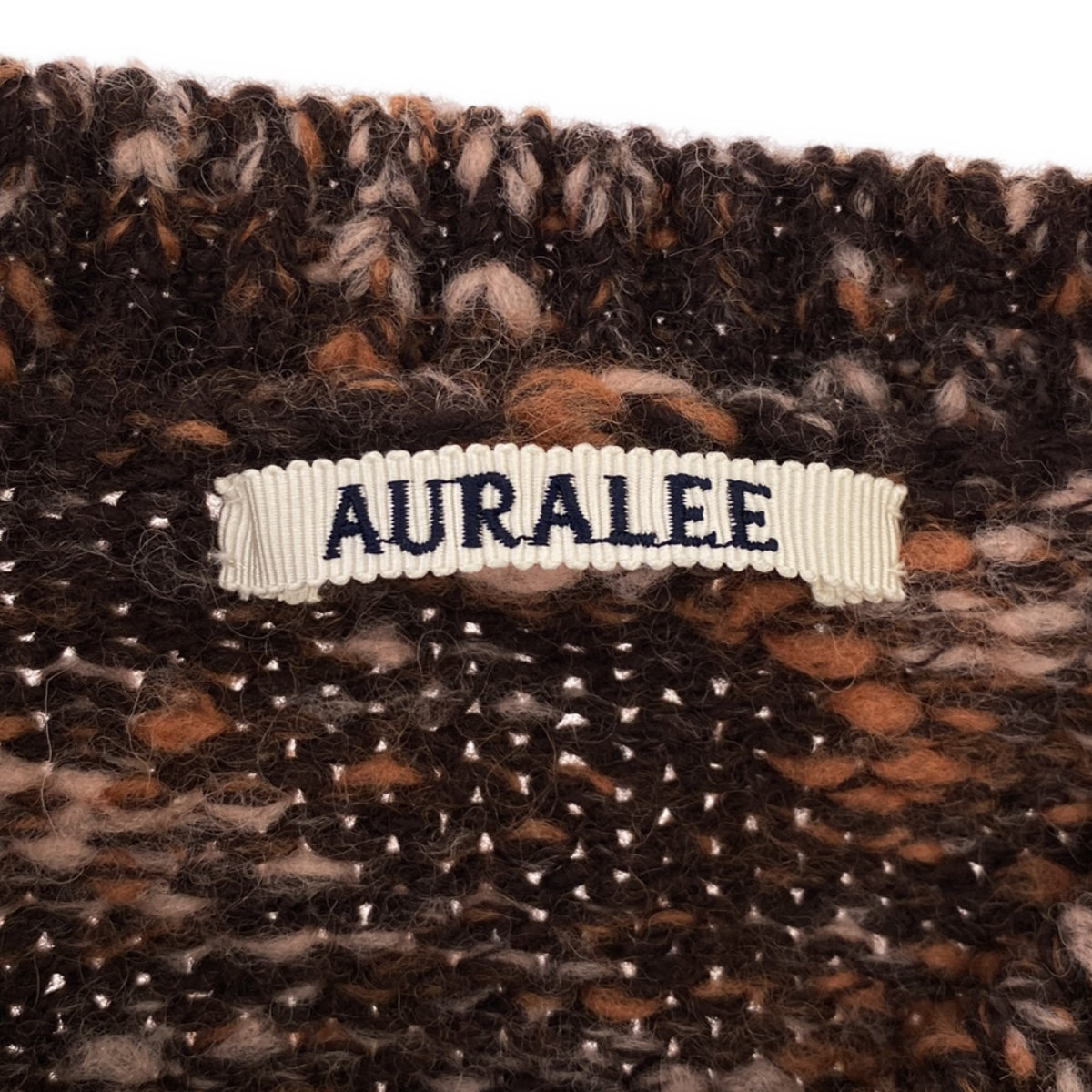 【美品】  AURALEE / オーラリー | 2022AW | WOOL MIX COLOR SLUB YARN KNIT ニット | 1 | ミックスブラウン | レディース