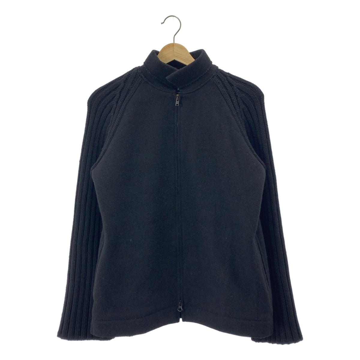 Y's / Y's Yohji Yamamoto | 羊毛針織袖拉鍊外套 | 3 碼 | 女款