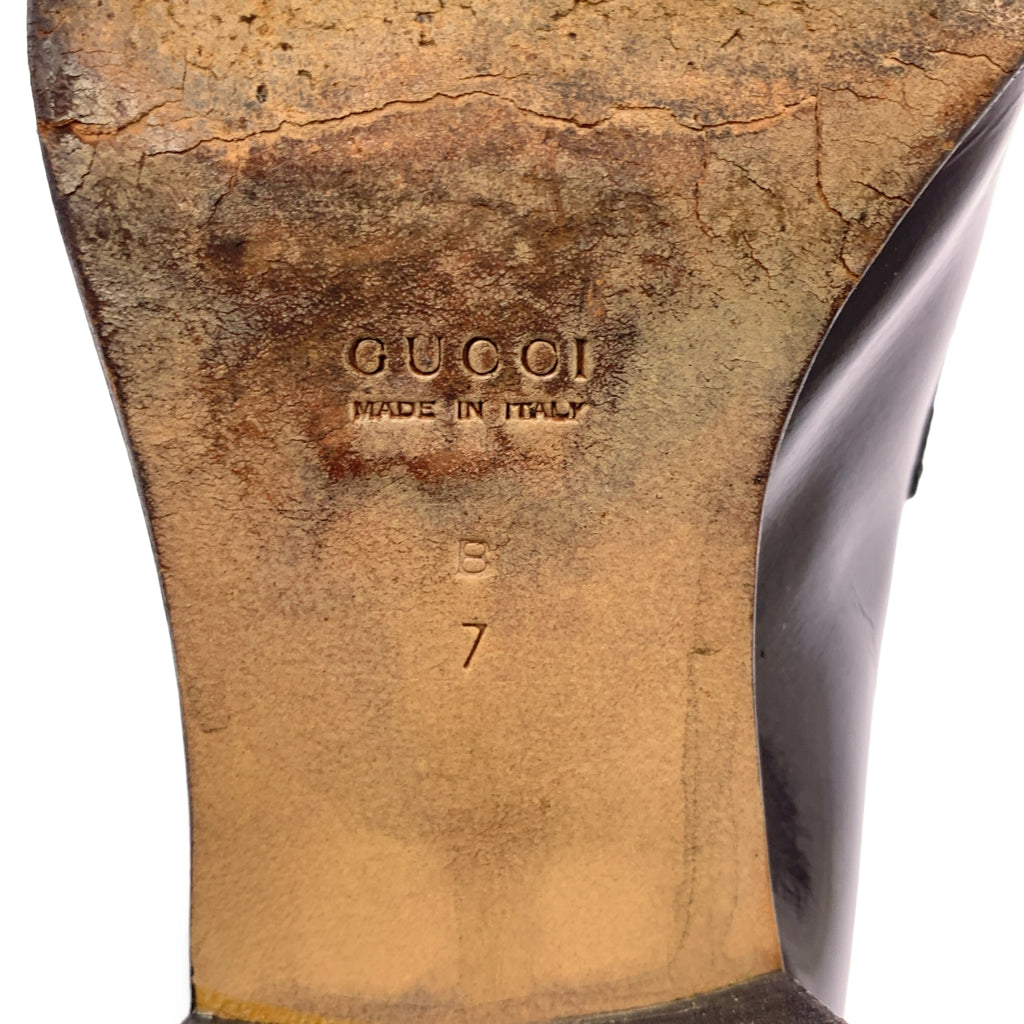 GUCCI / グッチ | 100 0441 レザー ホースビット チャンキーヒール ローファー | 7 | レディース