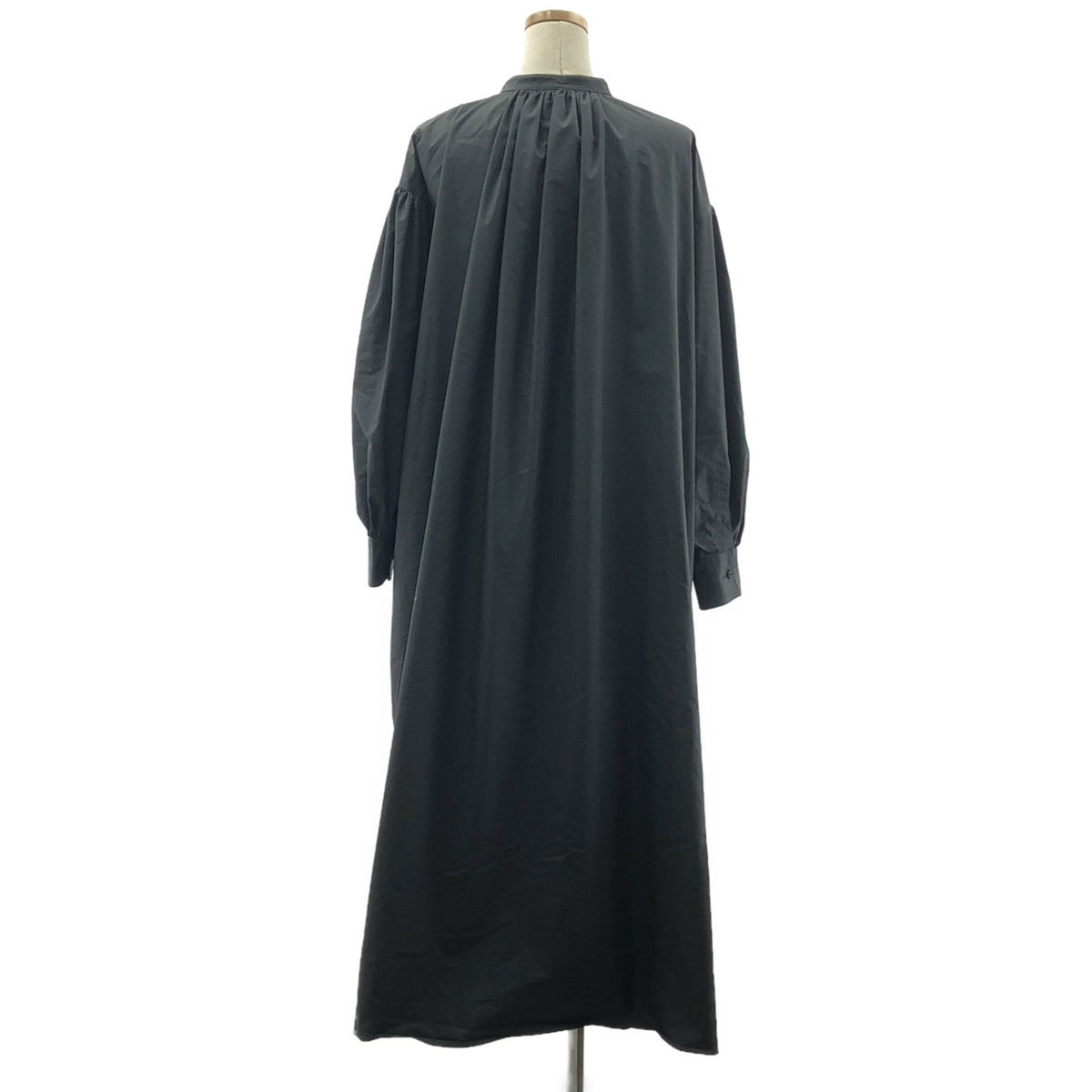 HYKE / ハイク | T/C GATHERED DRESS ギャザー ドレス ワンピース | 2 | グレー | レディース