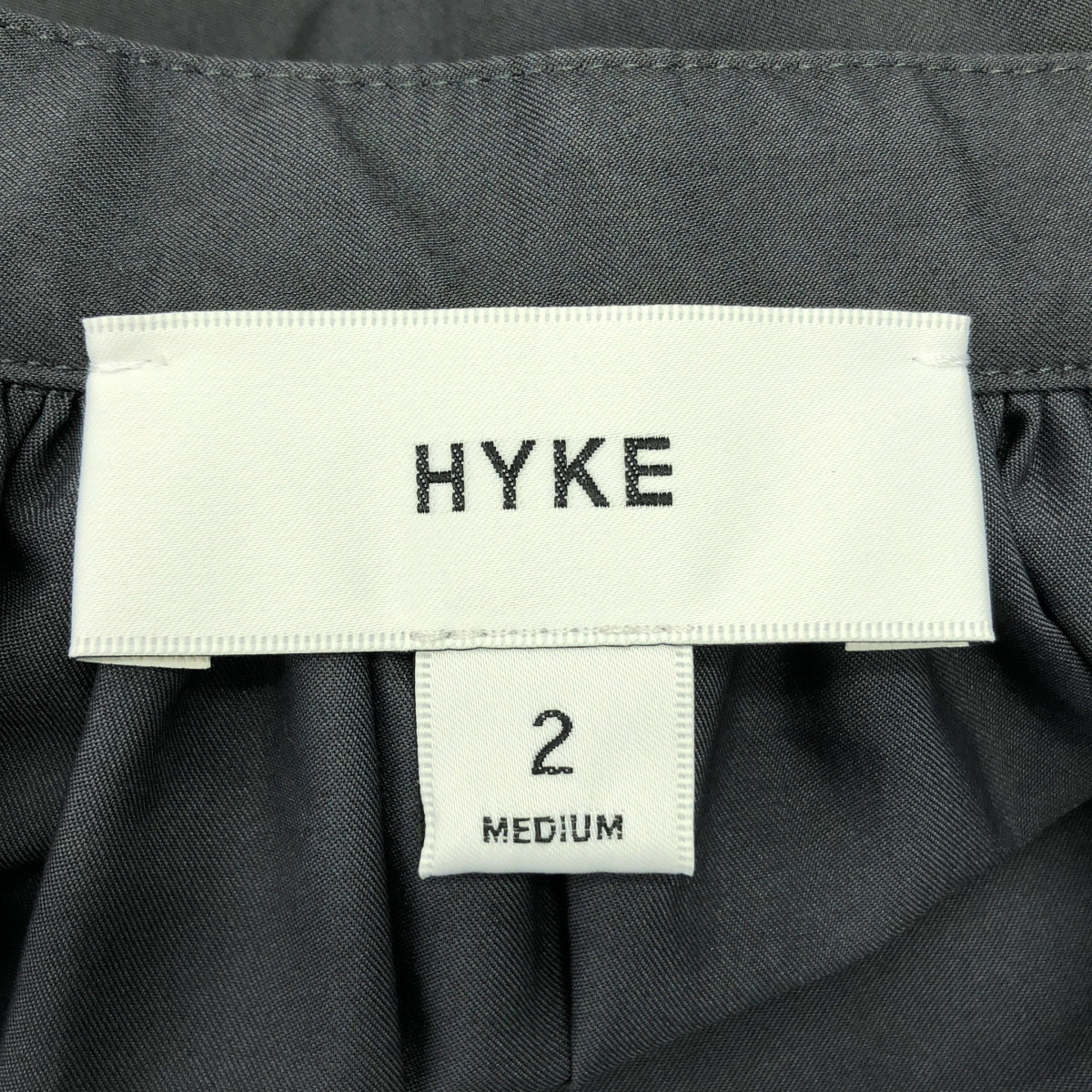 HYKE / ハイク | T/C GATHERED DRESS ギャザー ドレス ワンピース | 2 | グレー | レディース