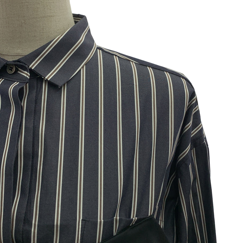 sacai / サカイ | 2022AW | ストライプ シャツ ドッキング ワンピース | 1 | レディース