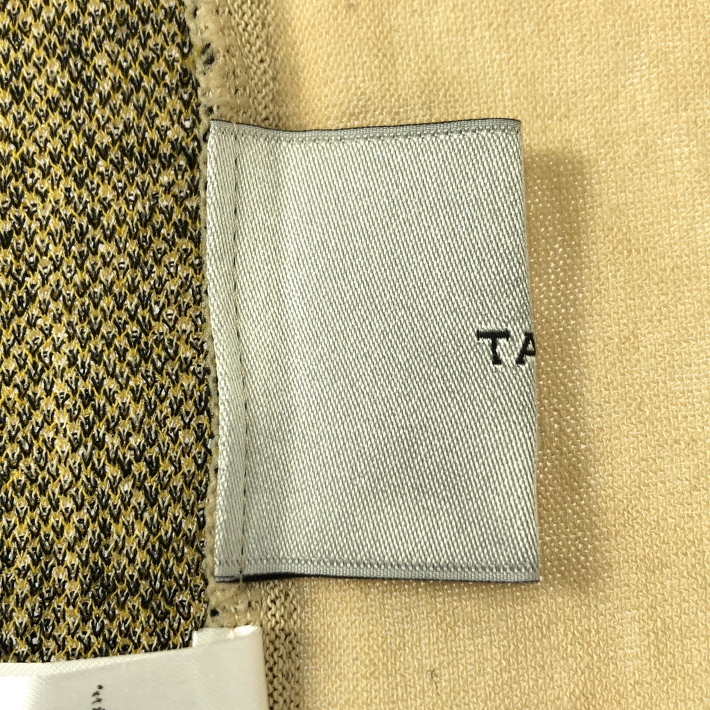 TAN / タン | コットン チェック スキッパー ニット | F | ベージュ/ブラック/イエロー | レディース