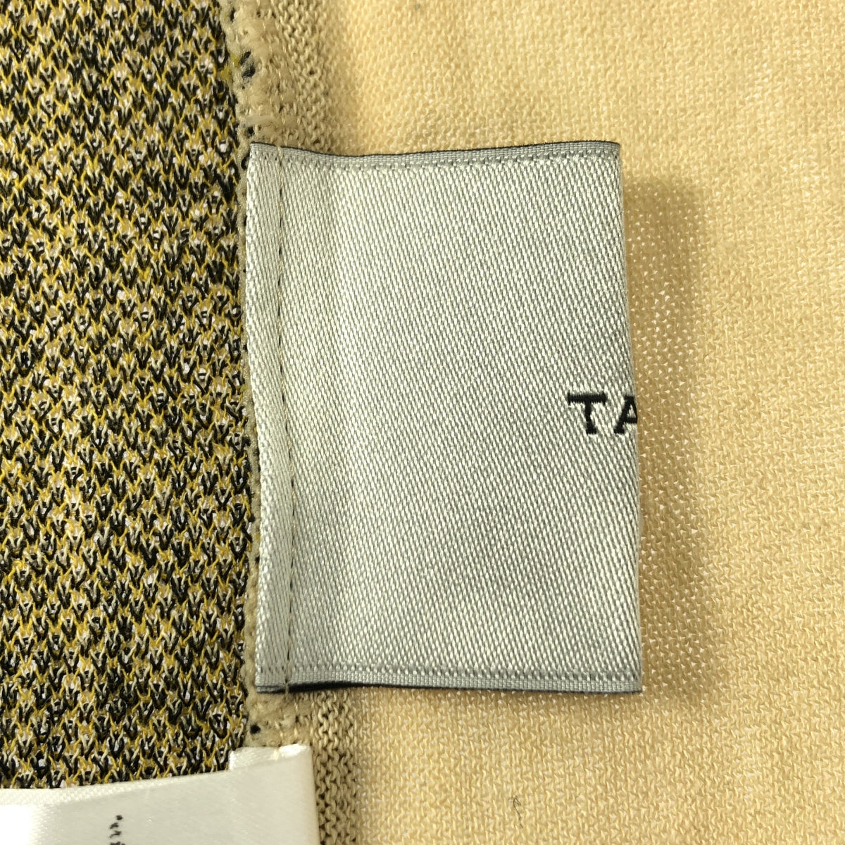 TAN / タン | コットン チェック スキッパー ニット | F | ベージュ/ブラック/イエロー | レディース