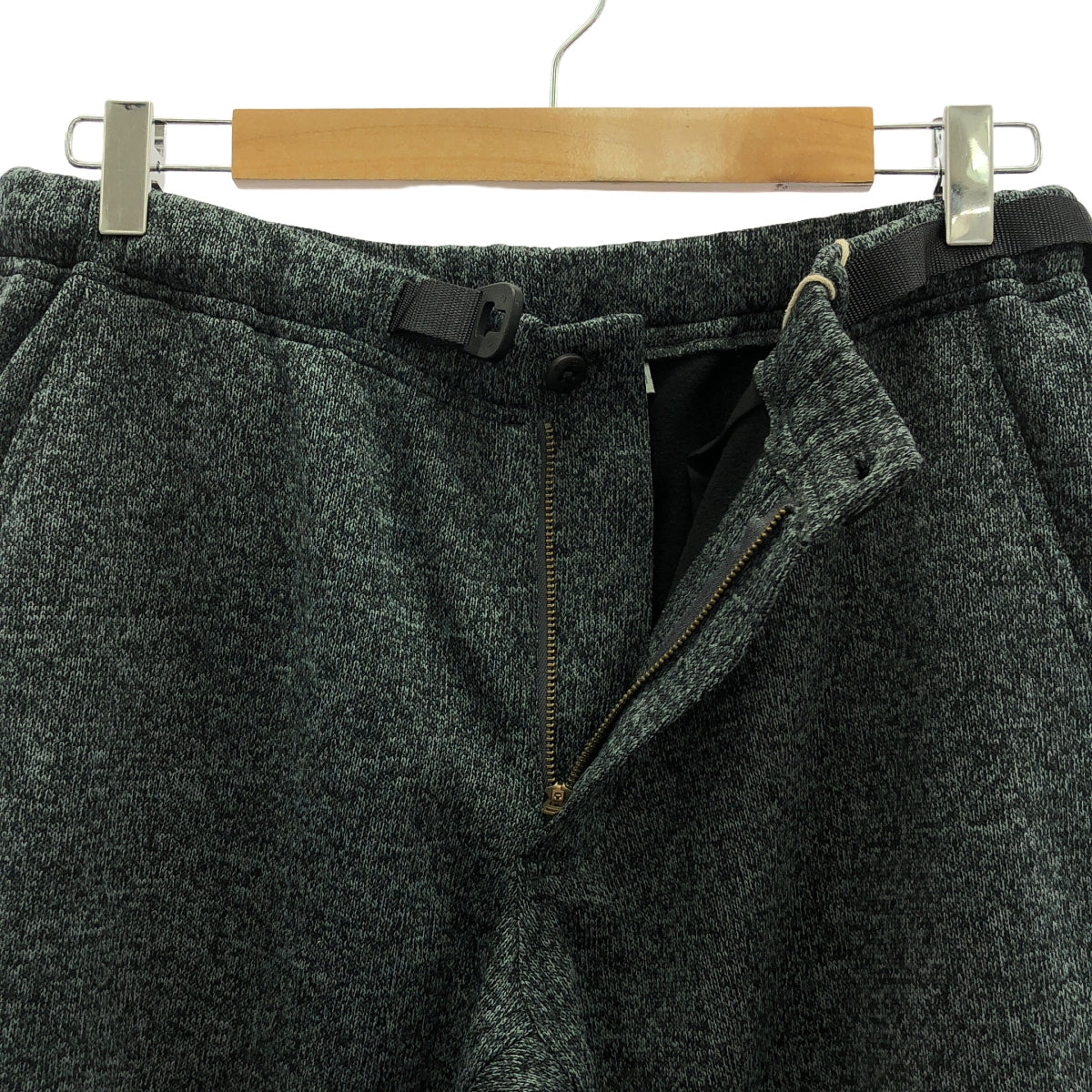 [新品] GRAMICCI / Gramicci | 黏合針織抓絨窄羅紋褲 | L | 炭灰色 | 女款