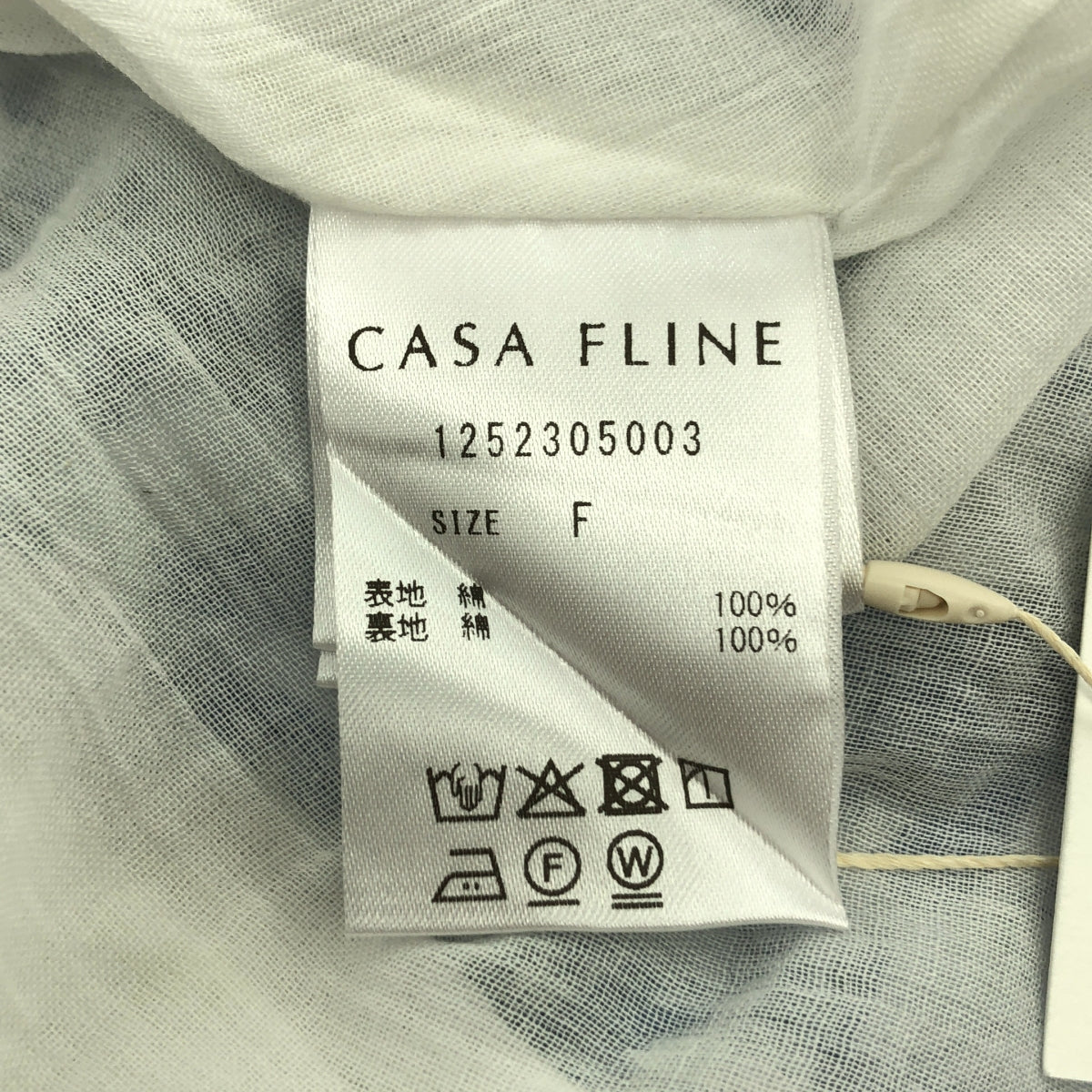 CASA FLINE / カーサフライン | コットン イレヘム プリント ドレス ノースリーブワンピース | F |