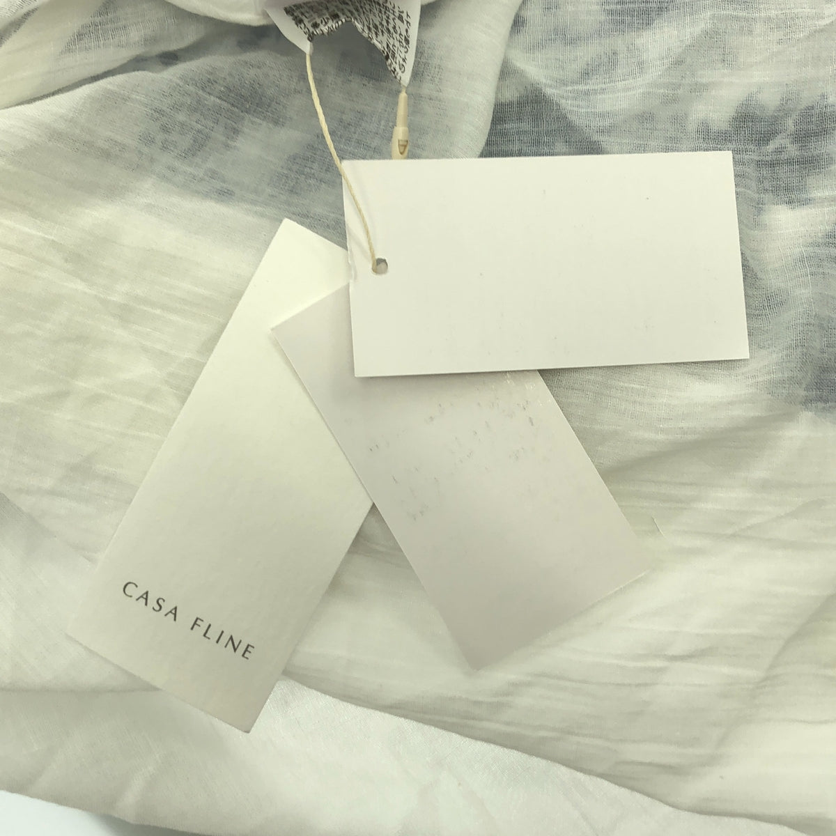 CASA FLINE / カーサフライン | コットン イレヘム プリント ドレス ノースリーブワンピース | F |