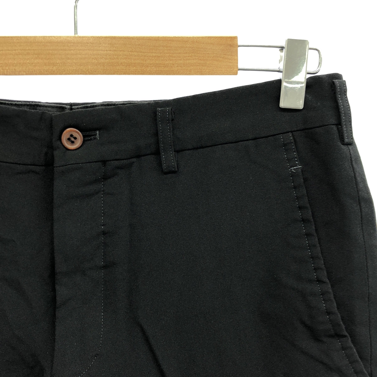 COMME des GARCONS HOMME PLUS / 콤데 갤슨 옴플루스 | 2015SS | 폴리 에스테르 제품 가공 슬랙스 팬츠 | S | 블랙 | 남성