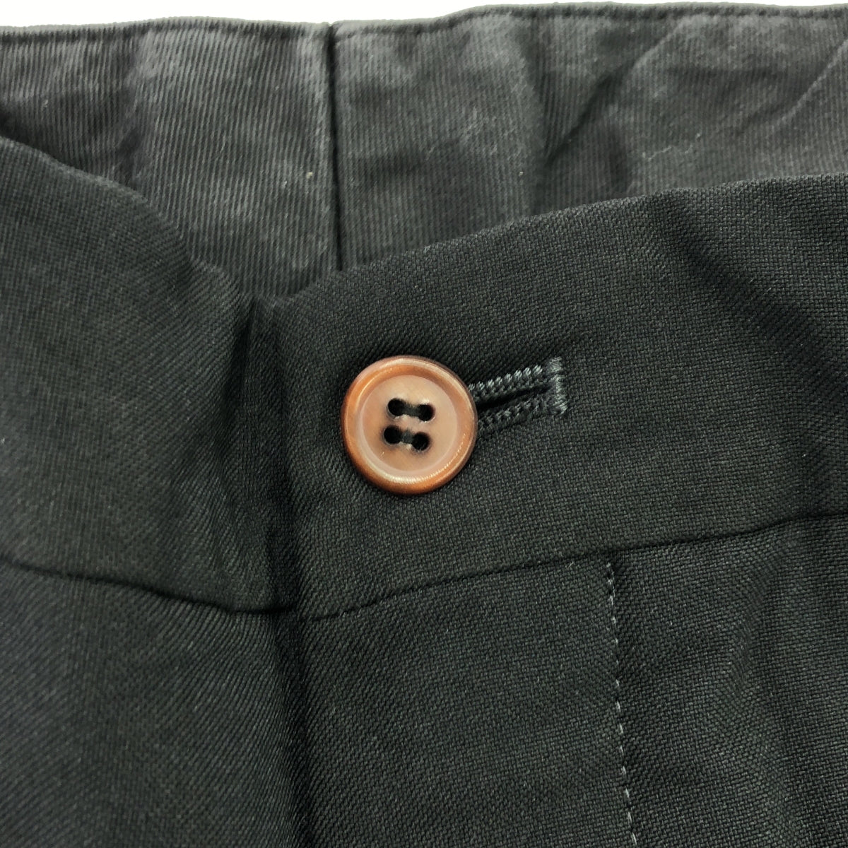 COMME des GARCONS HOMME PLUS / 콤데 갤슨 옴플루스 | 2015SS | 폴리 에스테르 제품 가공 슬랙스 팬츠 | S | 블랙 | 남성