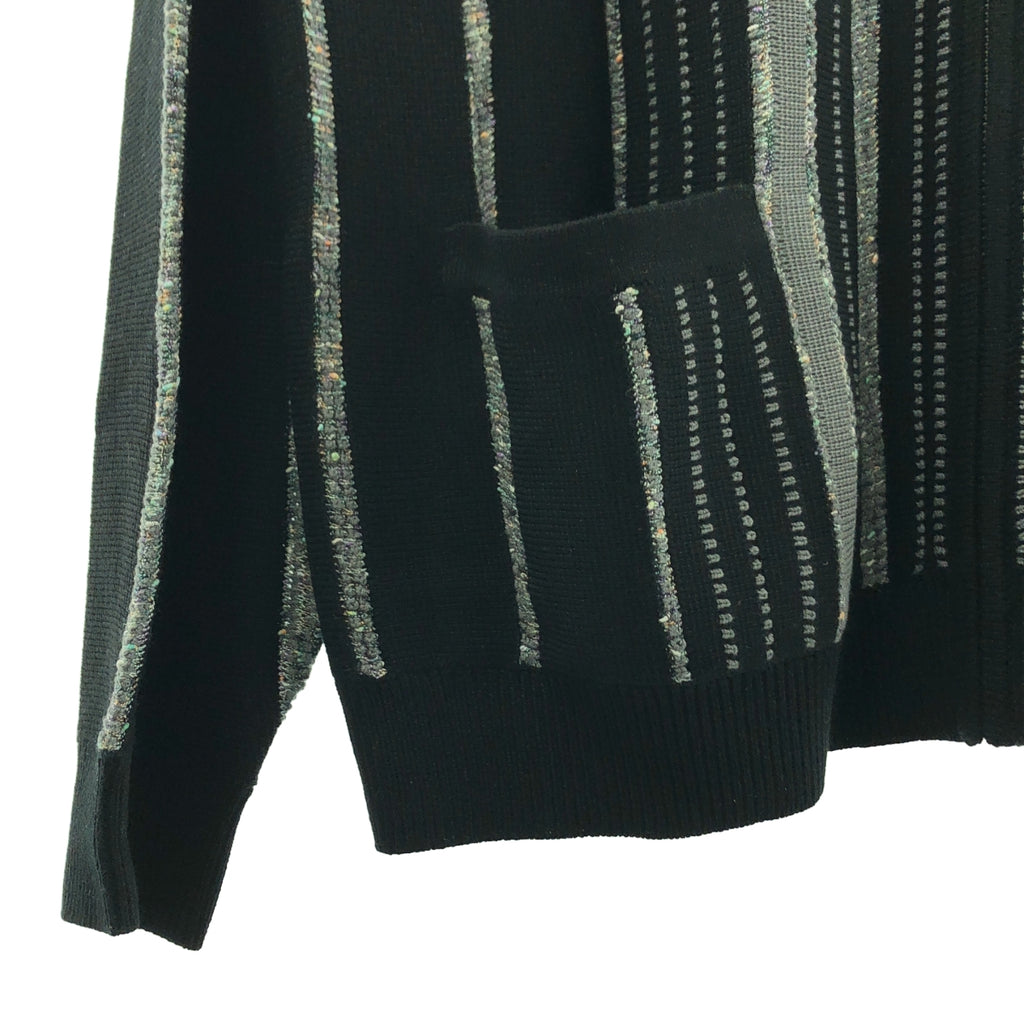 【美品】  SUPREME / シュプリーム | 2024AW | speckle stripe zip up cardigan / スペックル ストライプ ジップ アップ カーディガン | M | black | メンズ