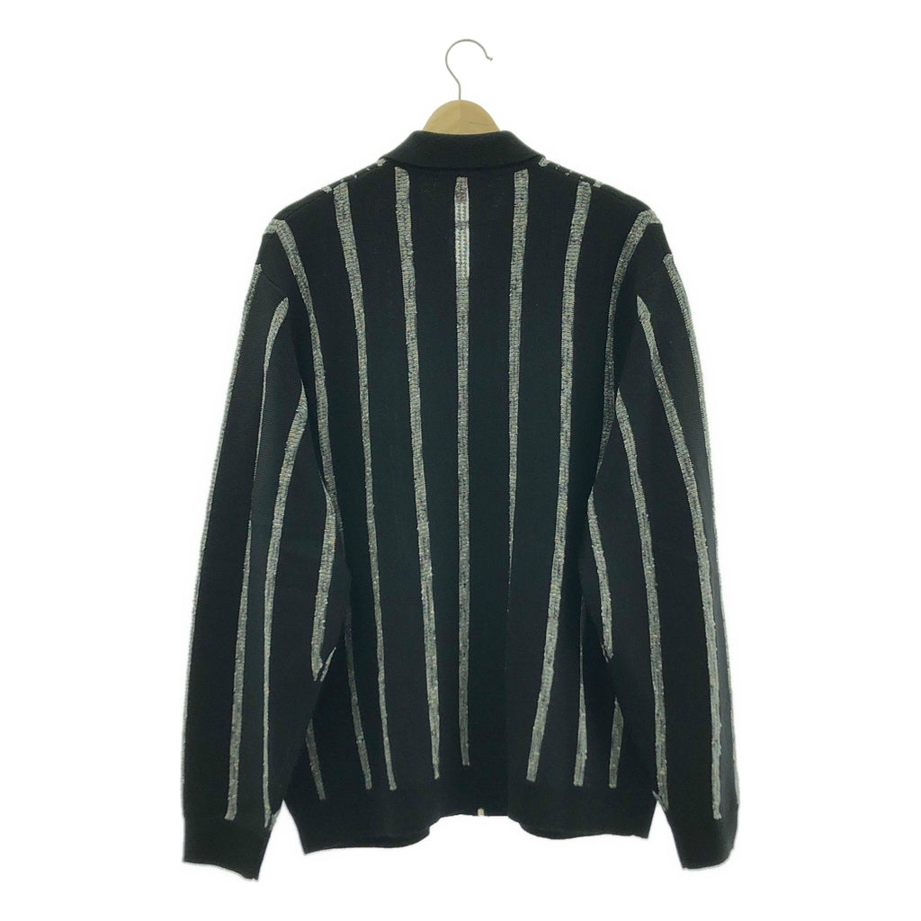 【美品】  SUPREME / シュプリーム | 2024AW | speckle stripe zip up cardigan / スペックル ストライプ ジップ アップ カーディガン | M | black | メンズ