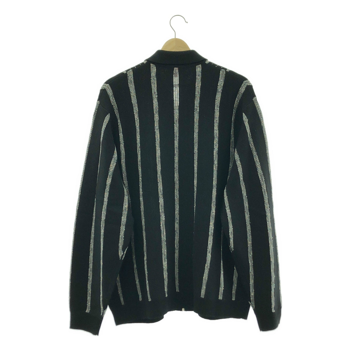 【美品】  SUPREME / シュプリーム | 2024AW | speckle stripe zip up cardigan / スペックル ストライプ ジップ アップ カーディガン | M | black | メンズ