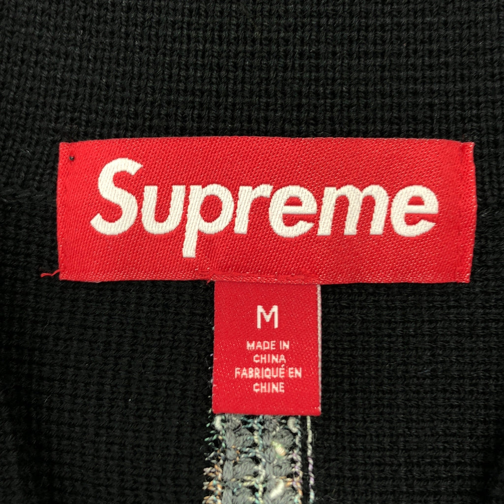 【美品】  SUPREME / シュプリーム | 2024AW | speckle stripe zip up cardigan / スペックル ストライプ ジップ アップ カーディガン | M | black | メンズ