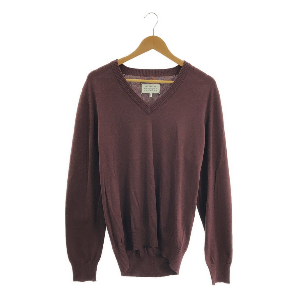 Maison Margiela / メゾンマルジェラ | 2016AW | ウール Vネック エルボーパッチ ニット | L | メンズ